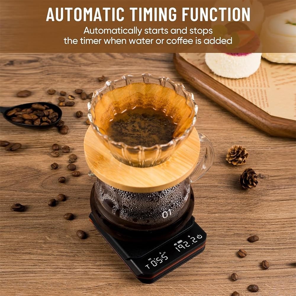 GENERIC MINI POUR OVER DRIP ESPRESSO SCALE ELECTRONIC COFFEE SCALE - BLACK