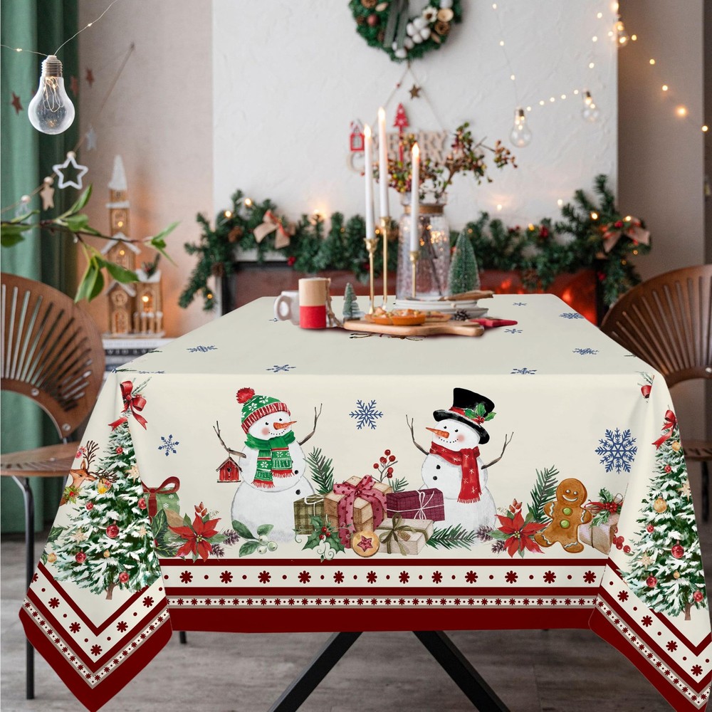 Yighty Rectangle Christmas 102" x 60" (Rectangular), Snowman