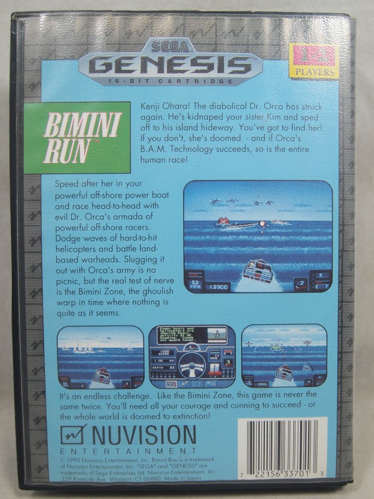 Bimini Run Case (SEGA Genesis) Authentic BOX ONLY