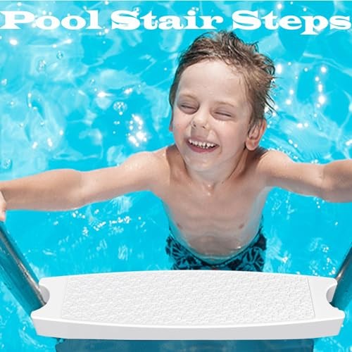 2-Pack Universal Pool Ladder Steps Replacement, 18" Heavy-Duty Molded Plastic