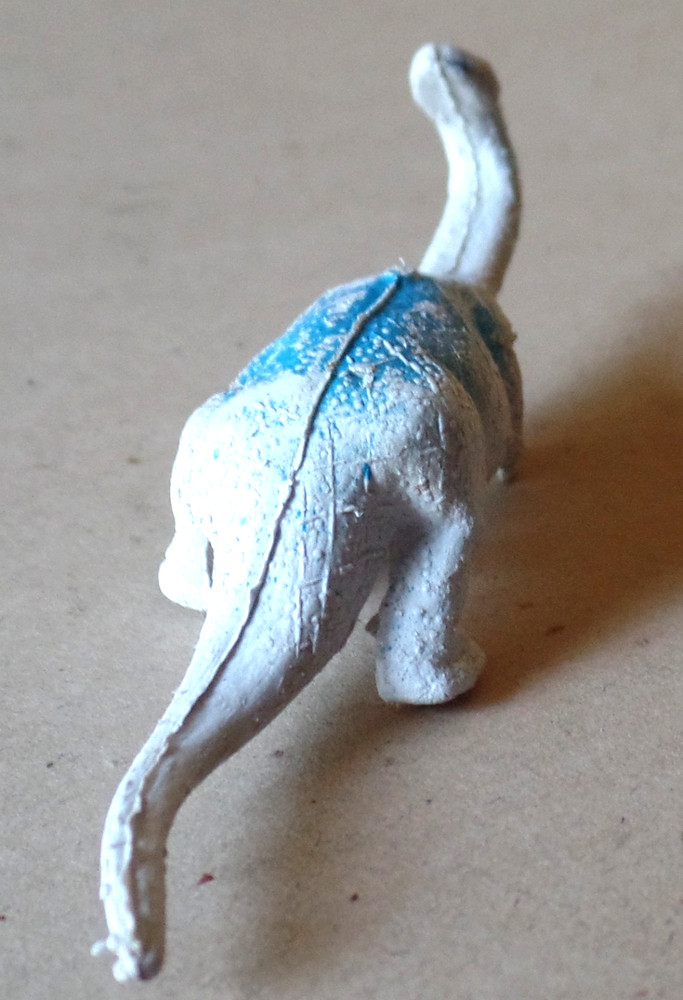 Vintage 1980's Small White & Blue Dinosaur