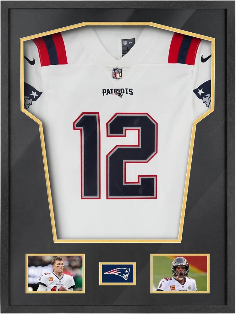 Jersey Display Frame Case, Large Sport Jersey Shadow Box with Tempered Real Glas