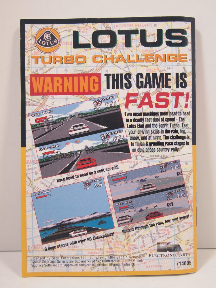 Road Rash II (SEGA Genesis) Authentic MANUAL ONLY