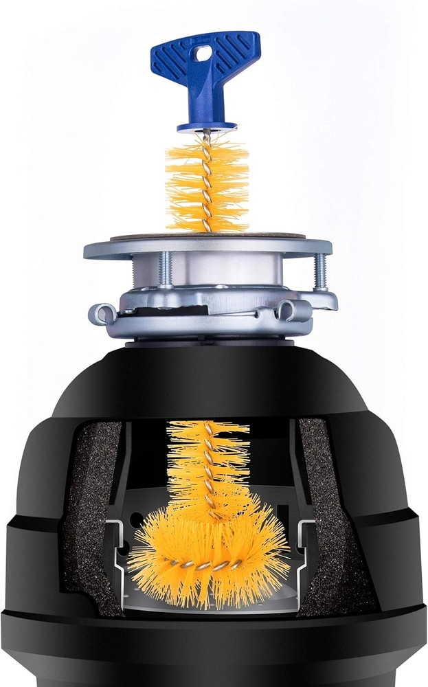 Universal Garbage Disposal Brush, Sturdy Grip Handle, 11-Inches,Yellow