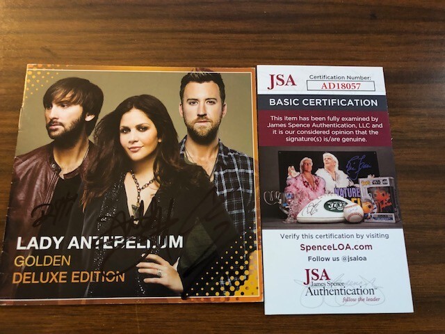 LADY A SIGNED CD INSERT (3 SIGS) COA JSA