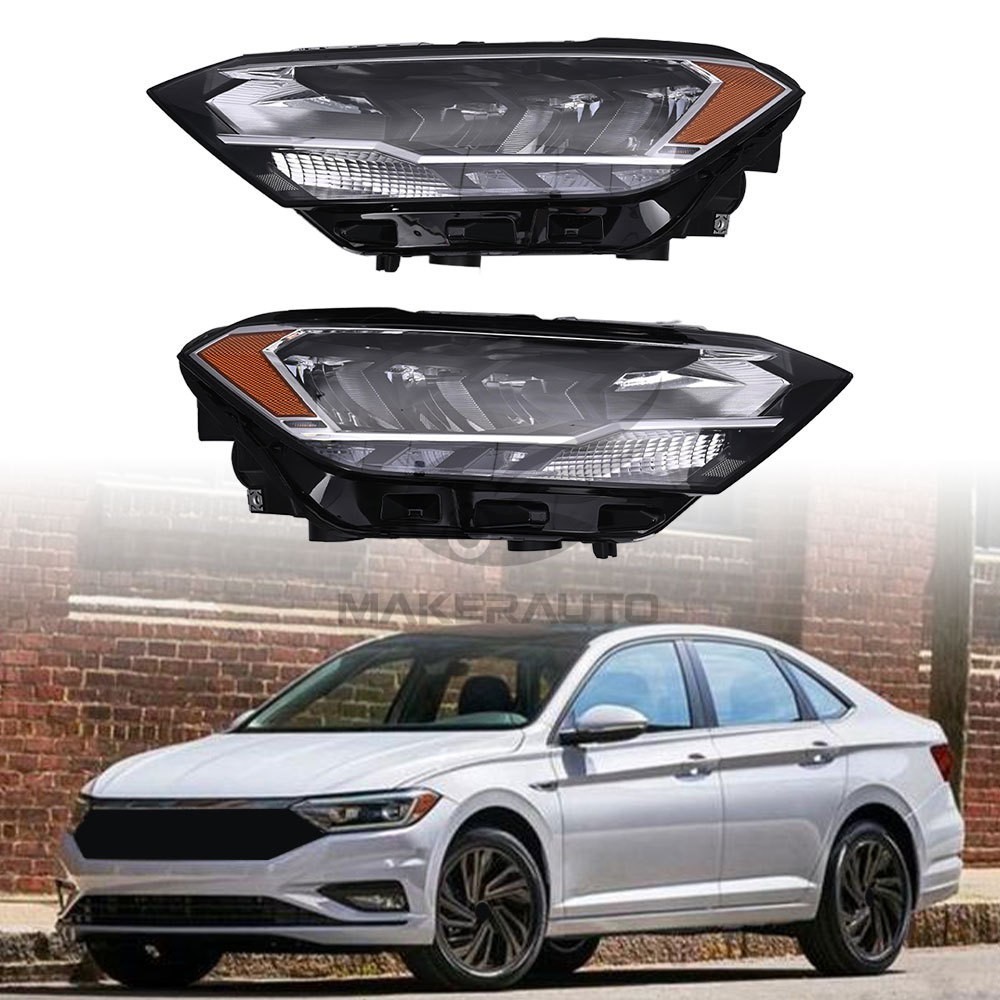 Pair LED Headlight For 2019-2023 Volkswagen Jetta Non-Projector Left+Right Side