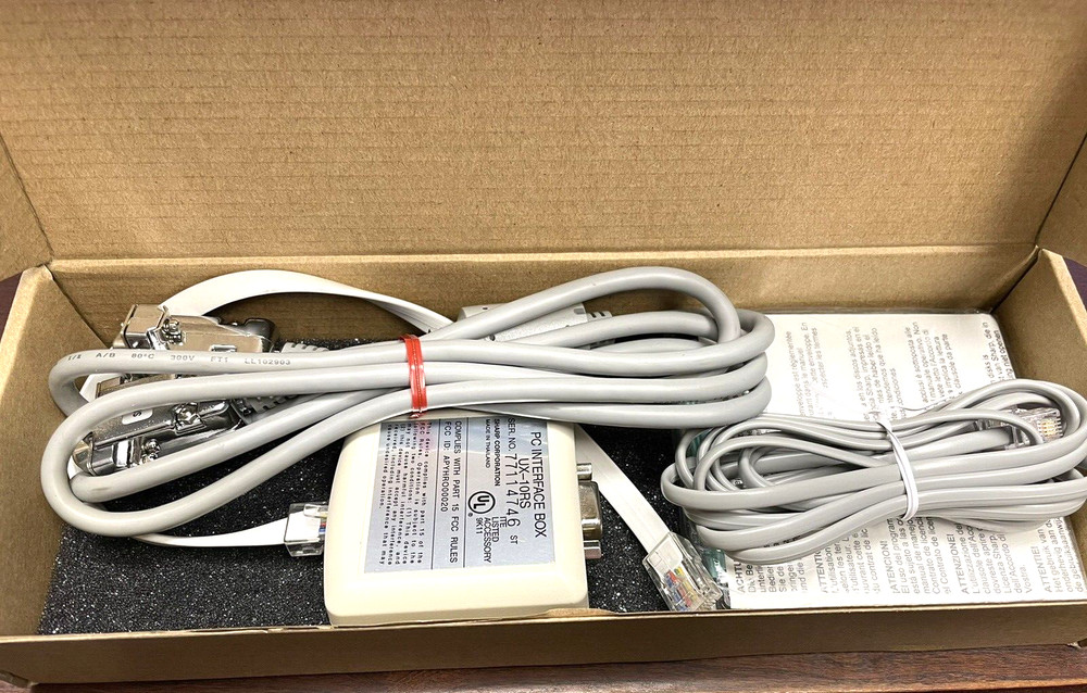 SHARP PC INTERFACE BOX MODEL# UX-10RS CONNECTS PC to FAX MACHINE - TESTED