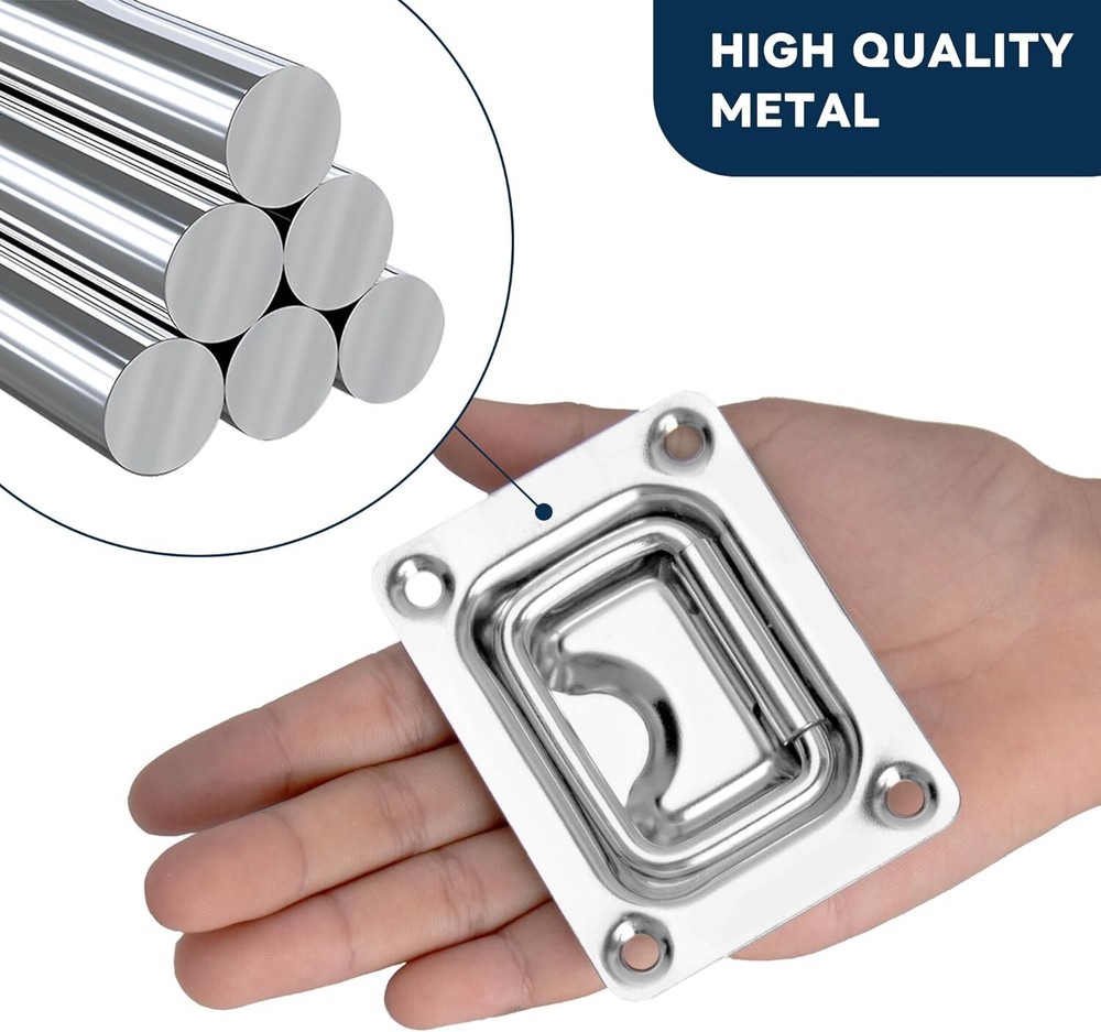 4X Boat Ring Hatch Latch Deck Hatch Handle Flush Mount Lifting Ring Pull Handle