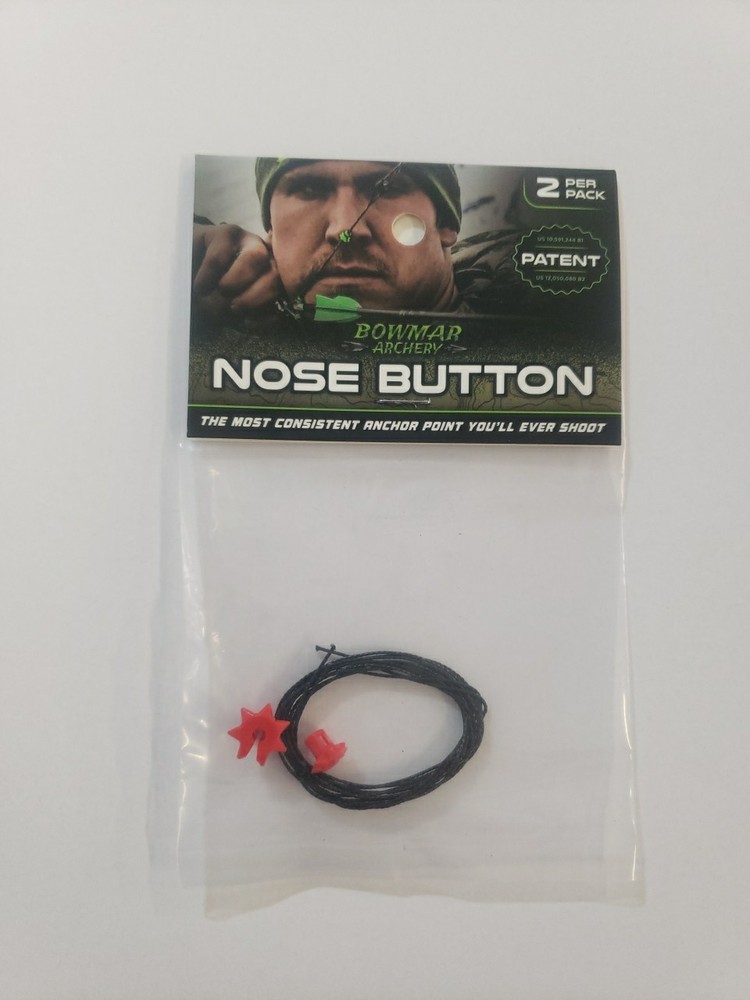 Bowmar Archery Nose Button 2 Piece Red
