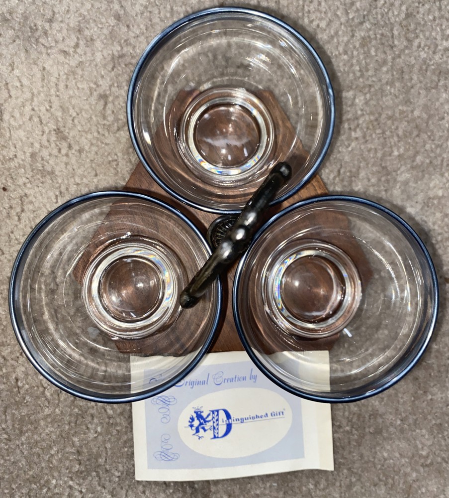 Vtg Silver Crystal Servette Set
