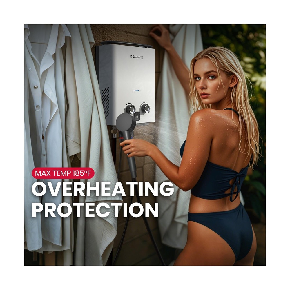 GASLAND Goshower G5 Pro Portable Propane Tankless Water Heater – 1.32 GPM,
