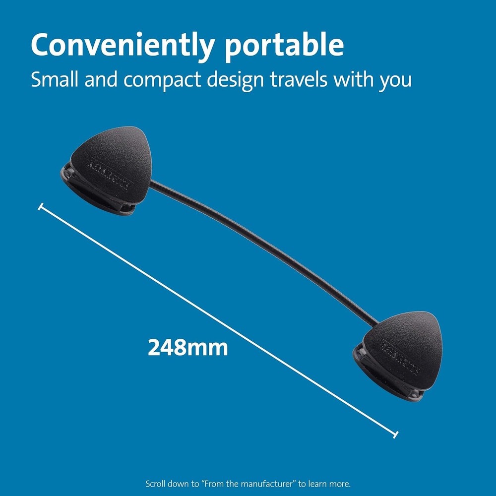 Document Holder with Flexible Clip for Laptops & Monitors - Black 9.75"