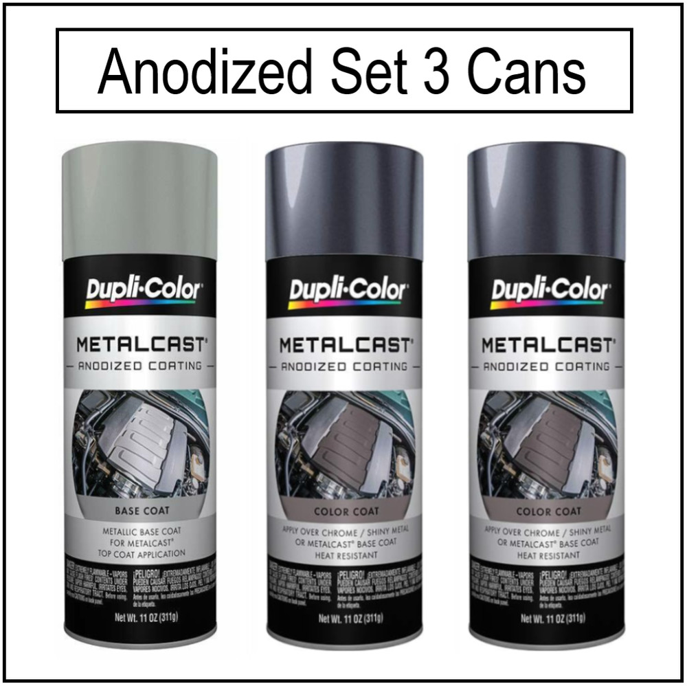 Metalcast Anodized Smoke Black Spray Paint Engine Restore +Primer Coating