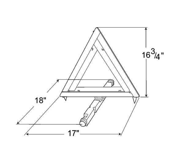 Grote 71422 Triangle Warning Kit (Three Triangles) , RED