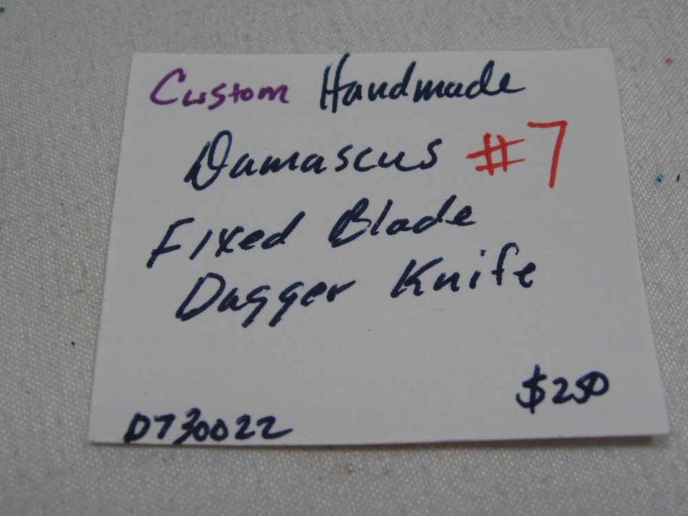 CUSTOM Handmade Damascus Fixed Blade Dagger Knife. #7
