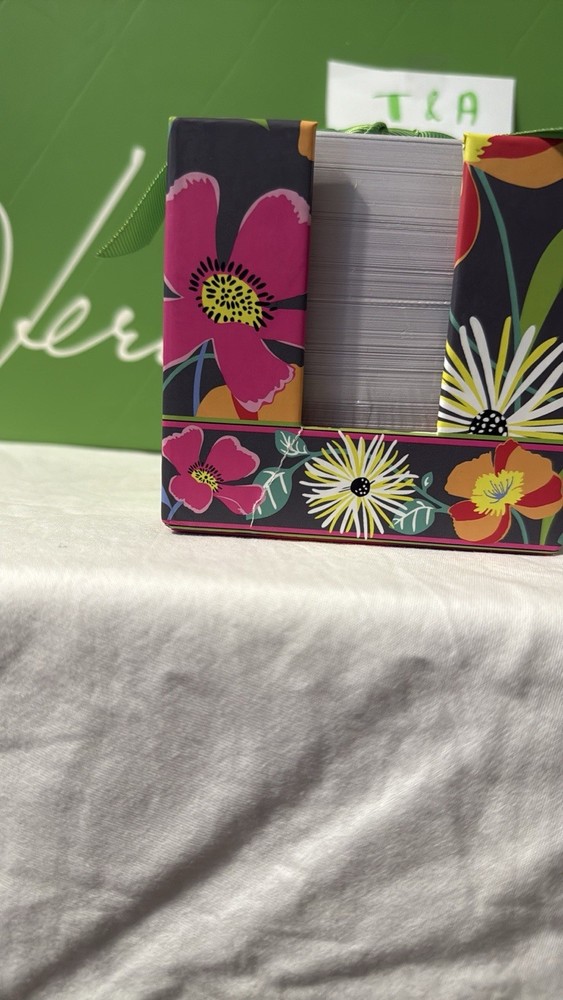 Vera Bradley Jazzy Blooms Take Note Cube Retired pattern NWT
