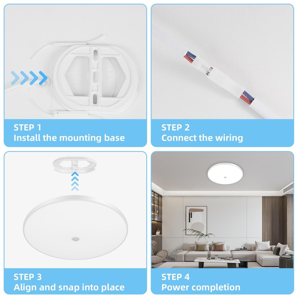 18W LED Ceiling Light, Sensor Light Single Color Temperature for indoor use