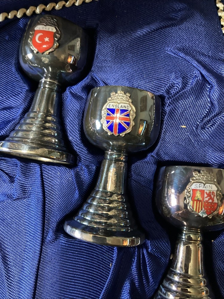 Antique West Germany Silver Mini Goblet Set