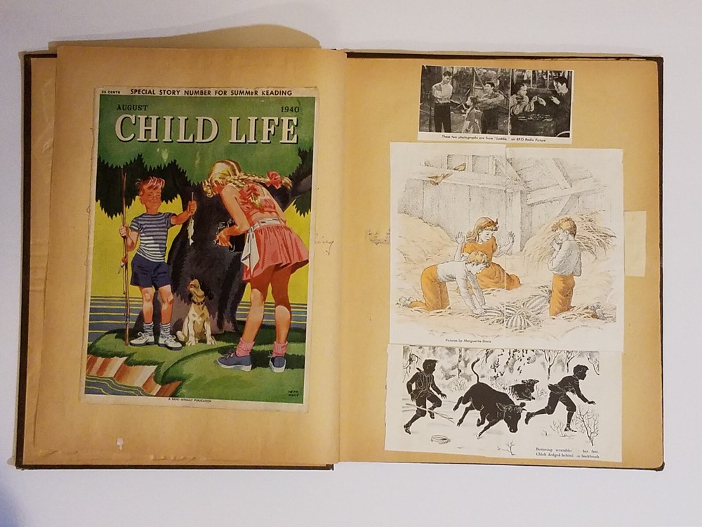 Vintage WW2 Era Scrapbook, Uncle Sam, Plane, Eagle, Ship, Cannon