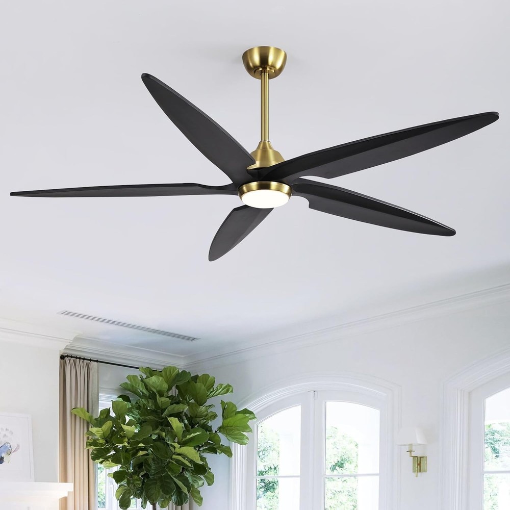Modern Ceiling Fan with Remote, Lights & Quiet Reversible Blades