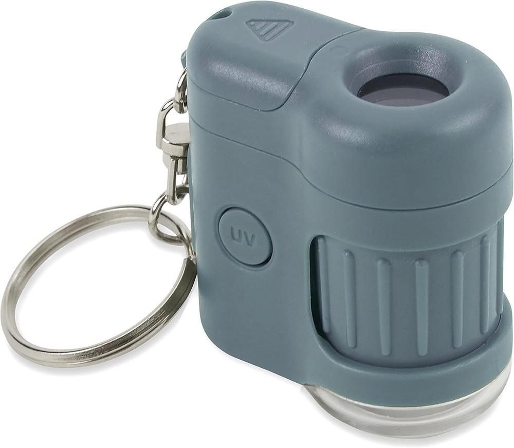 Carson MicroMini 20x Pocket Microscope UV & LED Flashlight Blue MM-280B