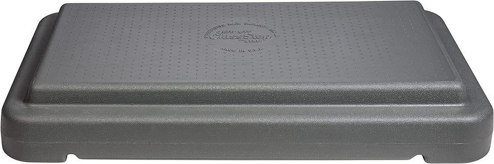 The Step (Made in USA) 4 Inch Stackable Aerobic Exercise Platform (Grey) with No