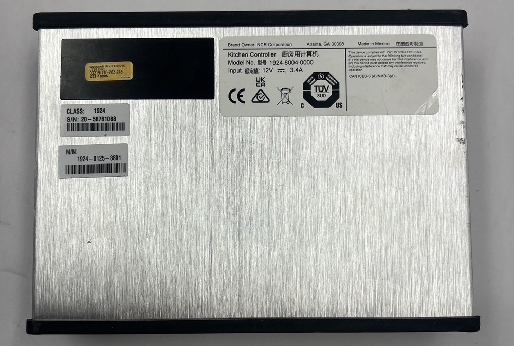 NCR 1924-8004-0000 KITCHEN CONTROLLER WITH POWER ADAPTER