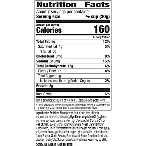 Snack Mix Roasted Garlic Rye Chips 8 oz