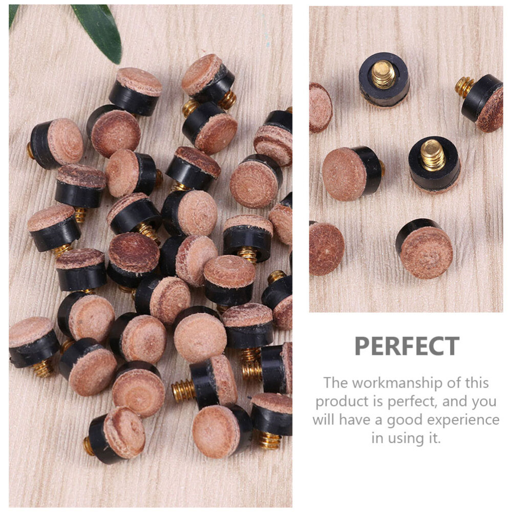 20PCS Practical Snooker Cue Tips Side Table Pool Stick Tips Pool Stick Tips