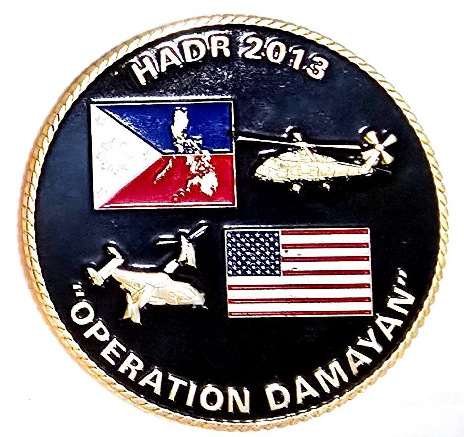 Awesome 2.5" USN Navy Multi-Unit Challenge Coin HADR 2013