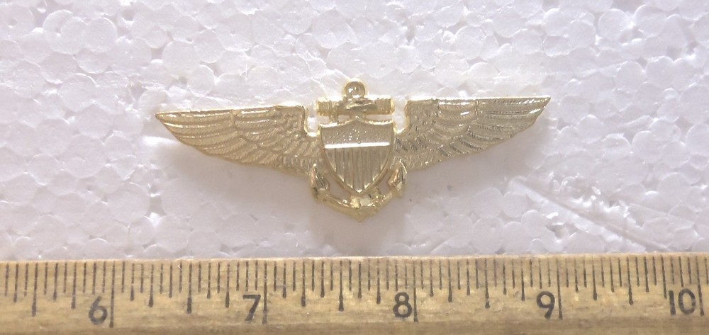 Large US Navy / Marine Aviator Wings Pin