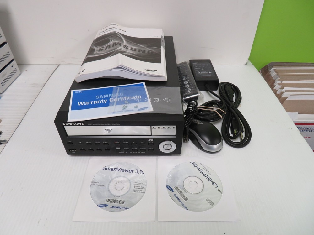 Open Box Samsung SRD-470D Security Camera 4-Channel DVR HDD + DVD Backup