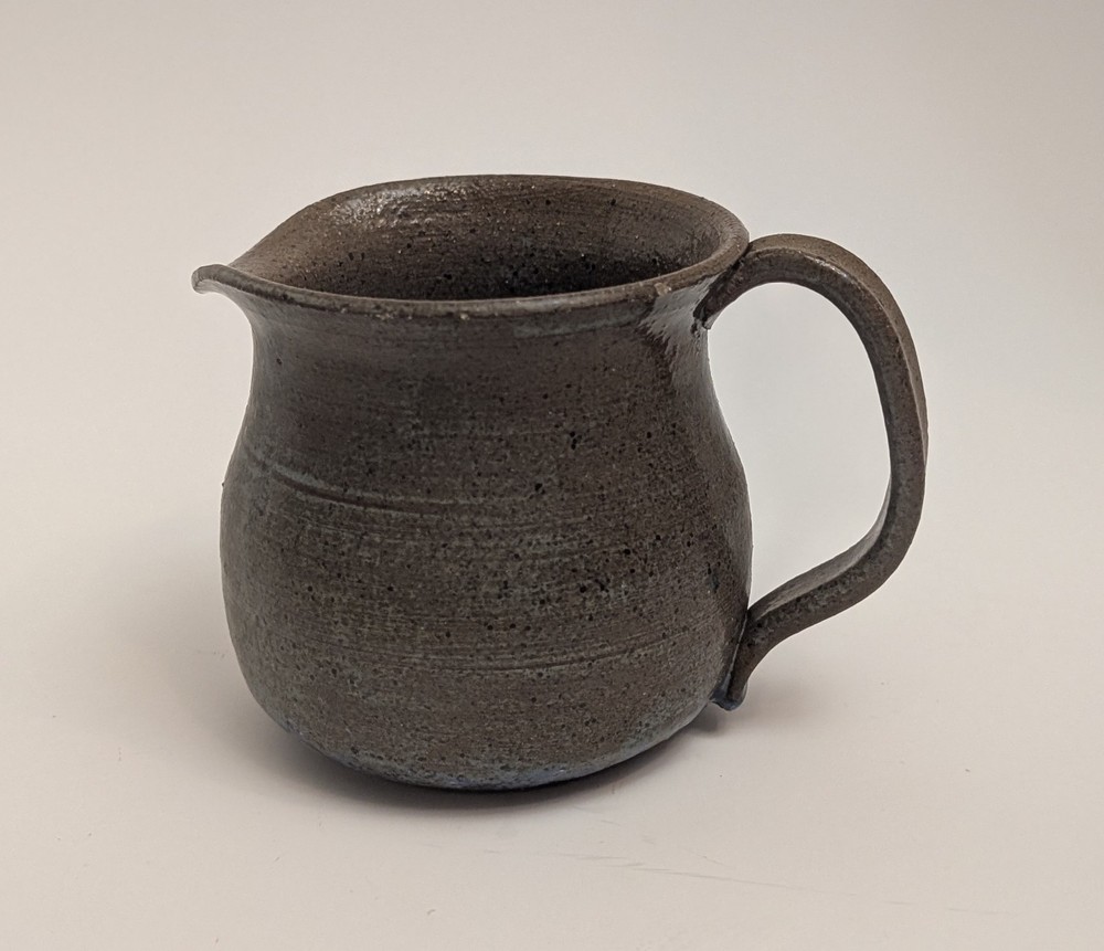 Small Brown Artisan Ceramic Pitcher