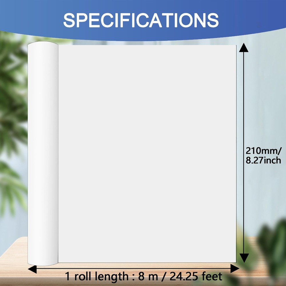 Thermal Printer Paper A4 8.3x23 Inch Quick-Dry Multipurpose 3 Rolls Thermal