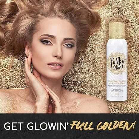 Gold Temporary Hair Glitter Spray