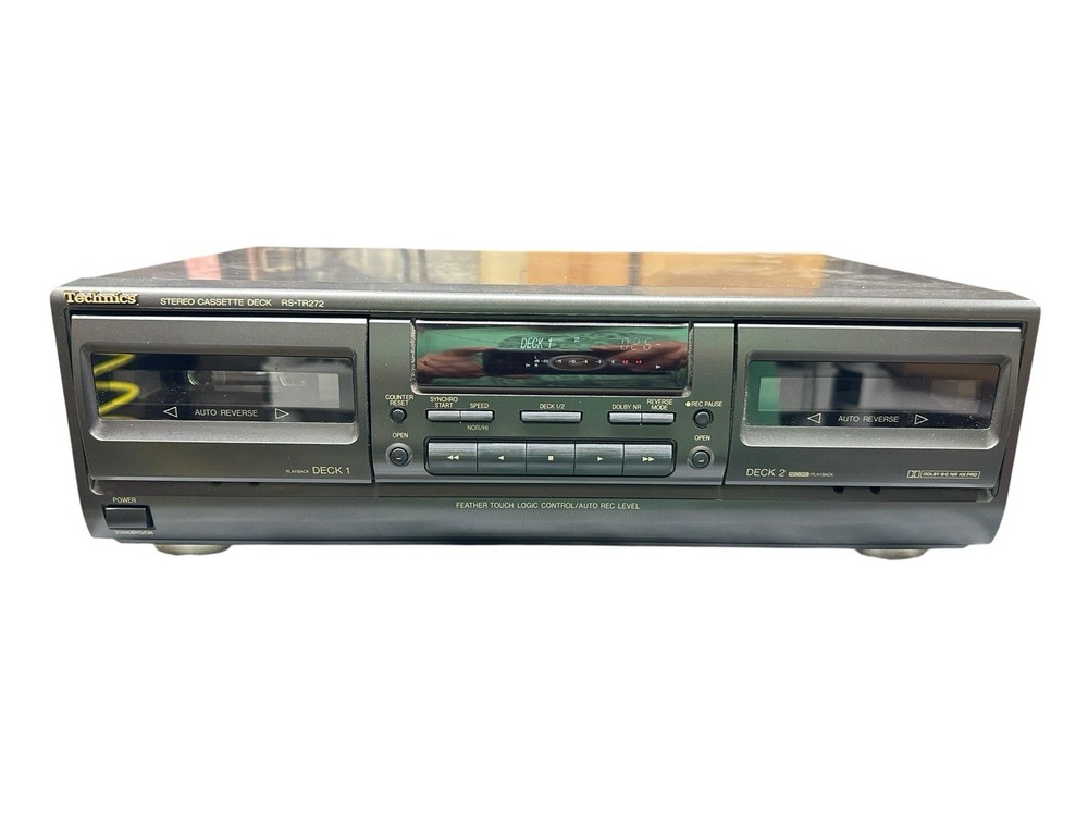 Technics RS-TR272 Stereo Dual Cassette Deck Powers On And Drive Actuates