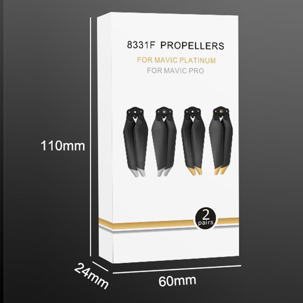 2Pair Silver/Platinum Propellers Replacement For DJI Mavic PRO Platinum Drone
