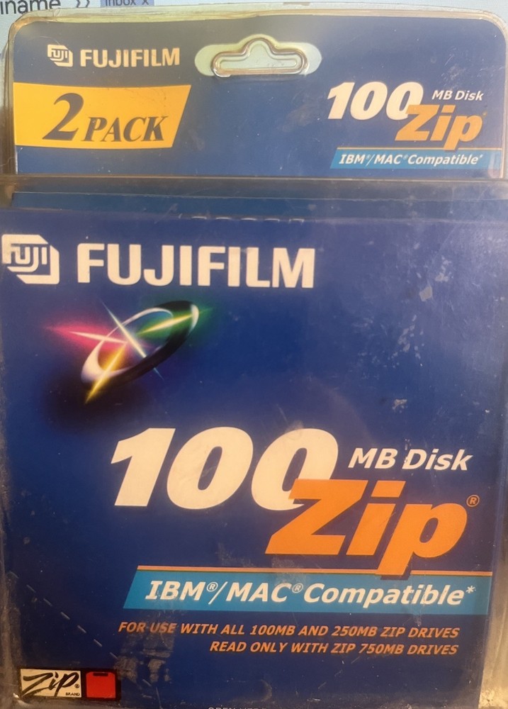 100 MB ZIP DISK 100 FUJIFILM IBM/MAC COMPATIBLE 2 PACK