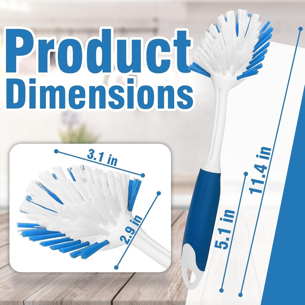 PHYEX 2-Pack Kitchen Diffusion Type Scrub Brush for Cleaning Dishes Pots Pan Sin