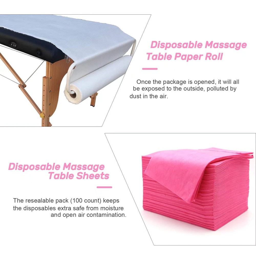 100pcs Massage Table Sheets, Disposable Bed Sheets Soft Non woven Fabric Spa ...