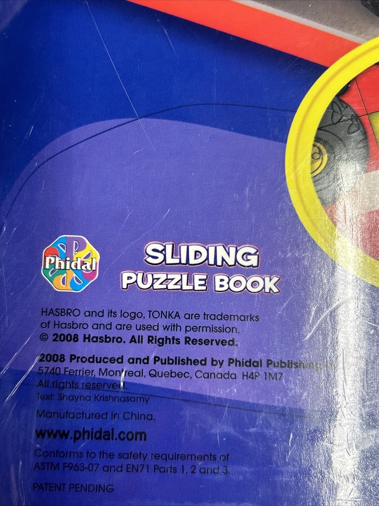 Tonka Sliding Puzzle Book