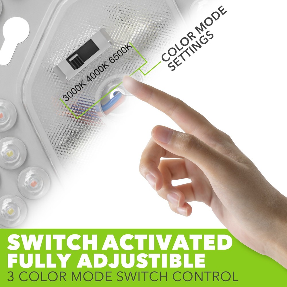 10 Inch RV Dinette Table Low-Profile Ceiling Light Replacement Multi-Color 3000K