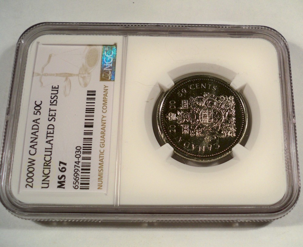 2000 W CANADA NGC MS67 HALF DOLLAR 50c BRIGHT WHITE MS 67