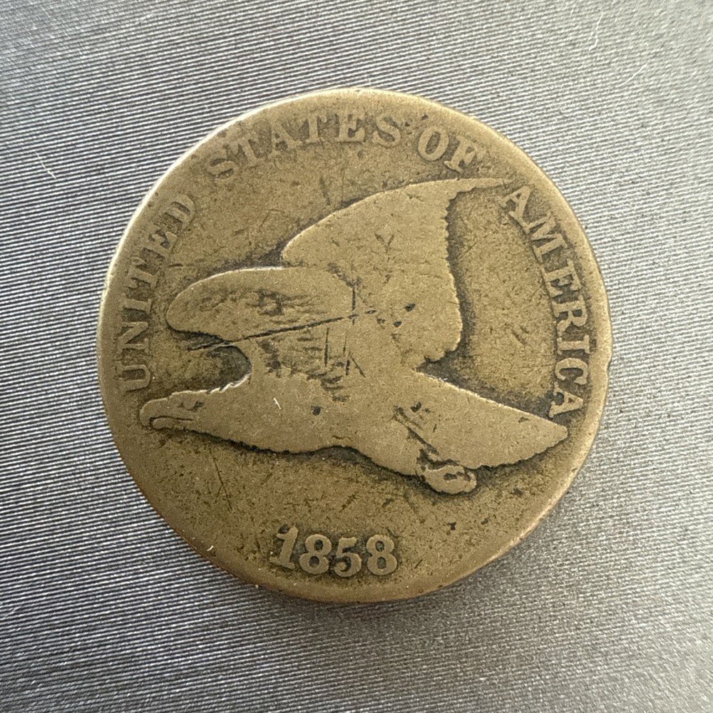 1858 LL Flying Eagle Cent Penny