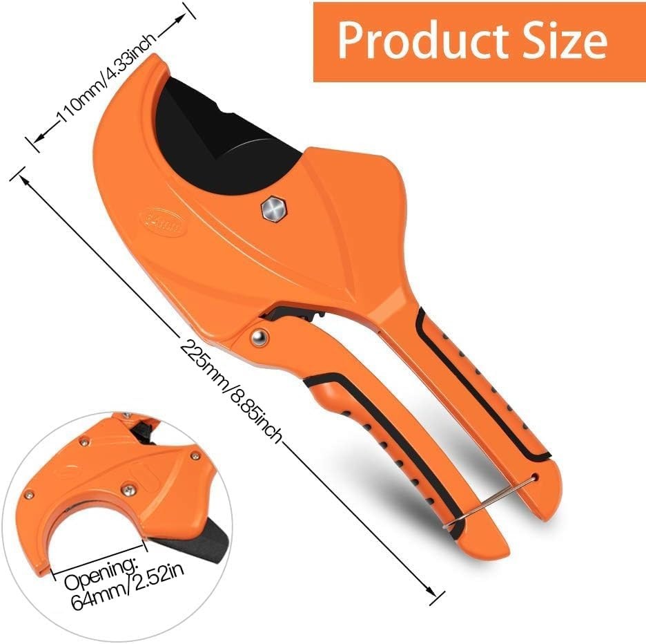 Versatile Ratchet Cutter for PEX, PVC, and Plastic Pipe - Durable Construction