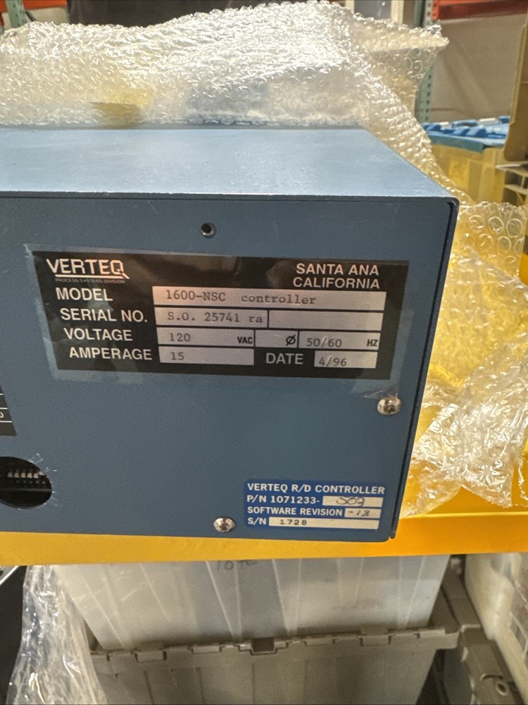 Verteq 1600 NSC Controller spin rinse dryer controller
