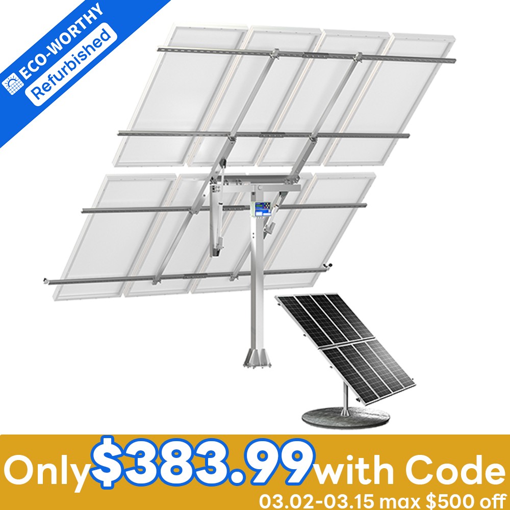 ECO-WORTHY Solar Panel Dual Axis Tracking System Tracker Controller For 10PCS