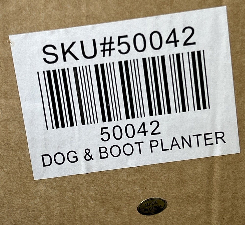 Dog & Boot Planter 50042 Garden Decor