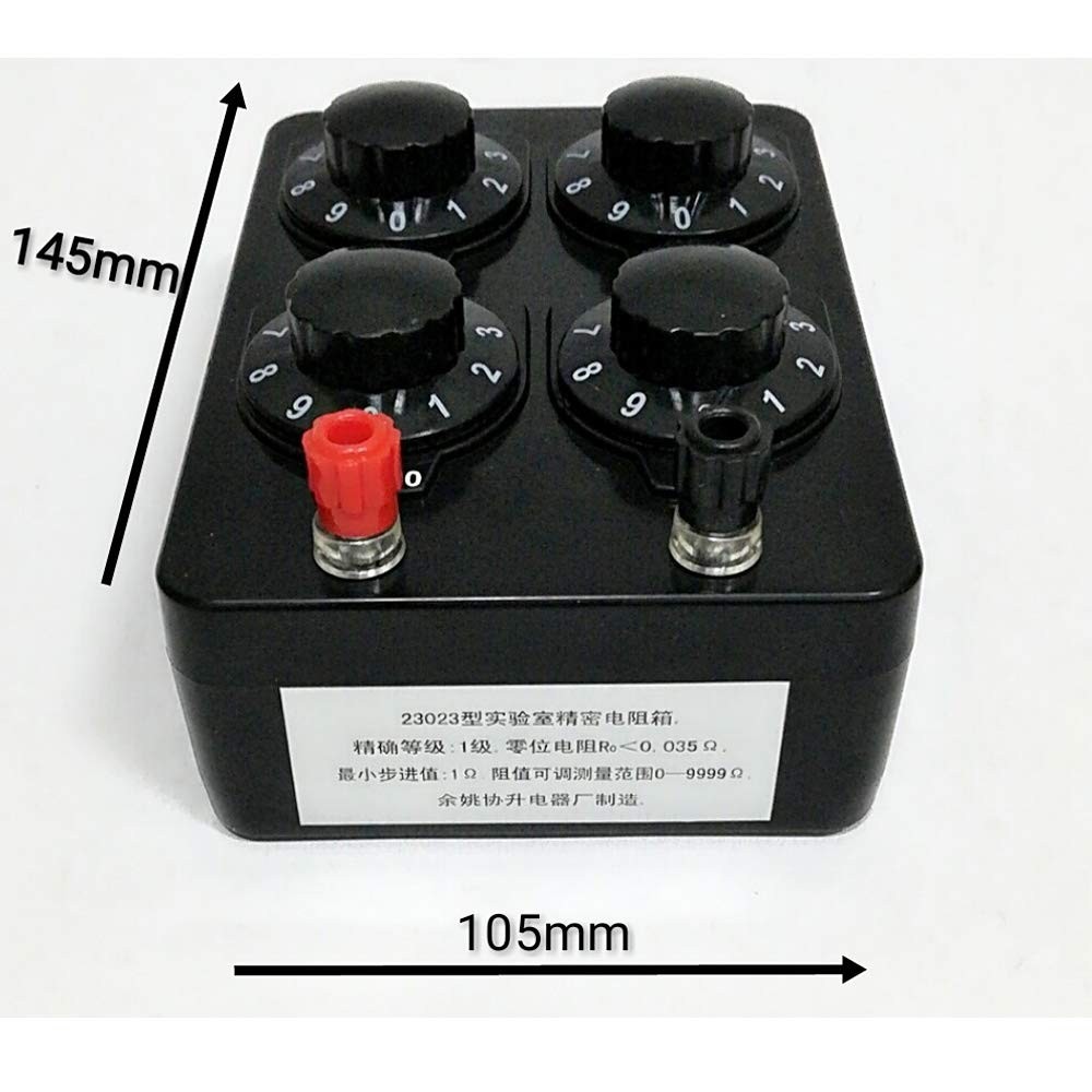 1Pcs 0-9999 Ohm Simple Resistance Box Precision Variable Resistor for Physical E
