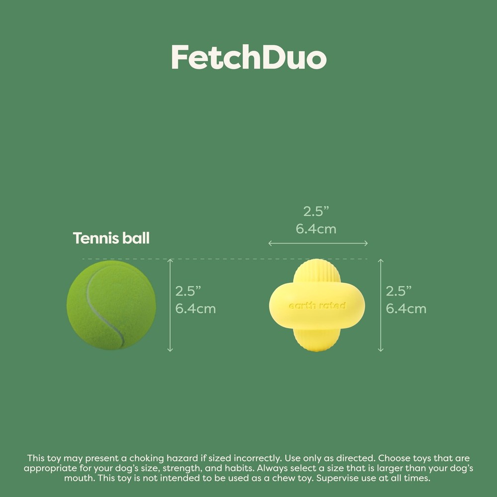 FetchDuo Dog Toy Floating Bouncing Fetch Balls Dogs 2 Pack